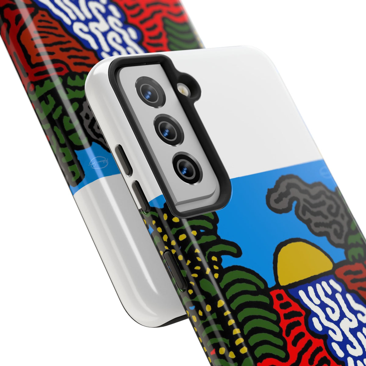 The river that joins the Australian wattle and Lebanese cedar tree in friendship Tough Phone Case