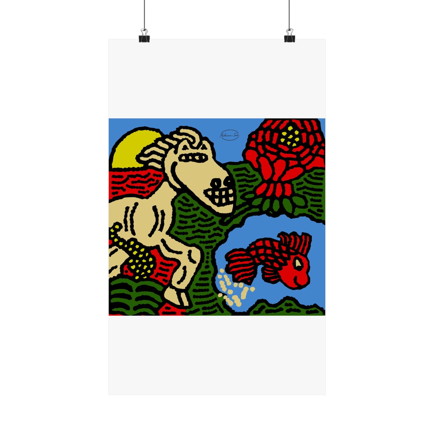 Galloping carefree through life Matte Poster Vertical (Large)