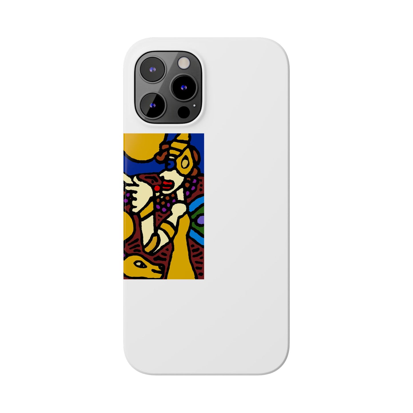 The golden snake being blessed by the fairy Slim Phone Case
