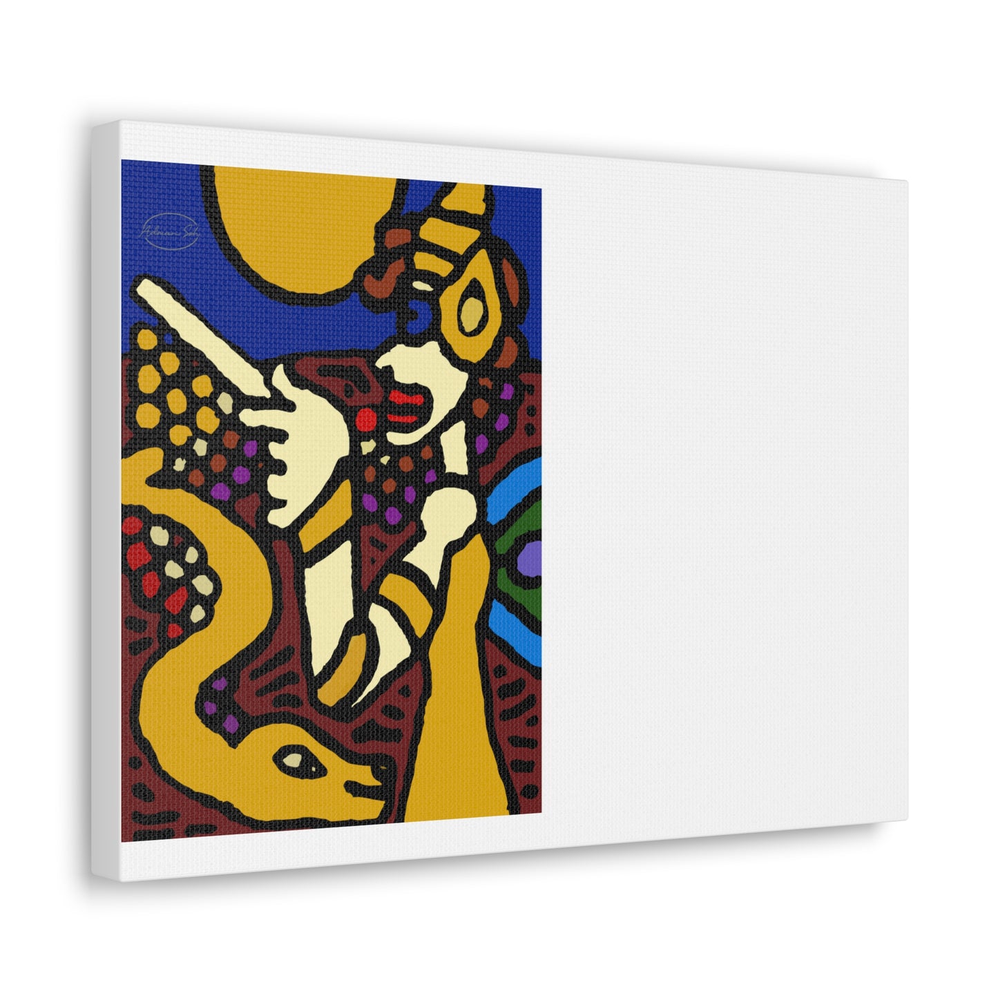 The golden snake being blessed by the fairy Canvas (Small)