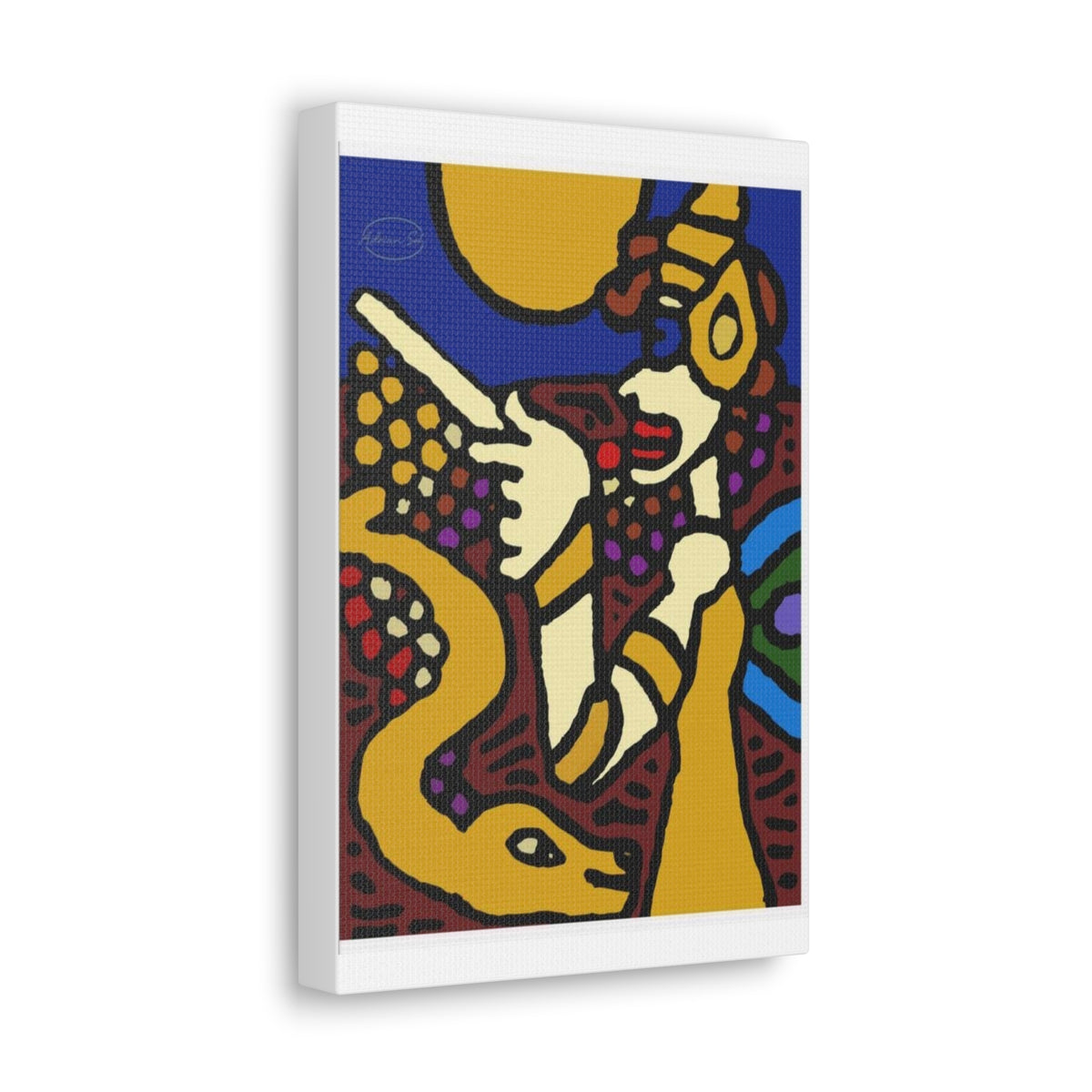 The golden snake being blessed by the fairy Canvas (Small)
