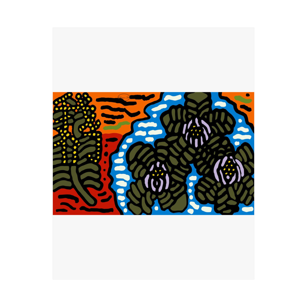 The Sri Lankan water lilies meets the Australian wattle Matte Poster Vertical (Large)