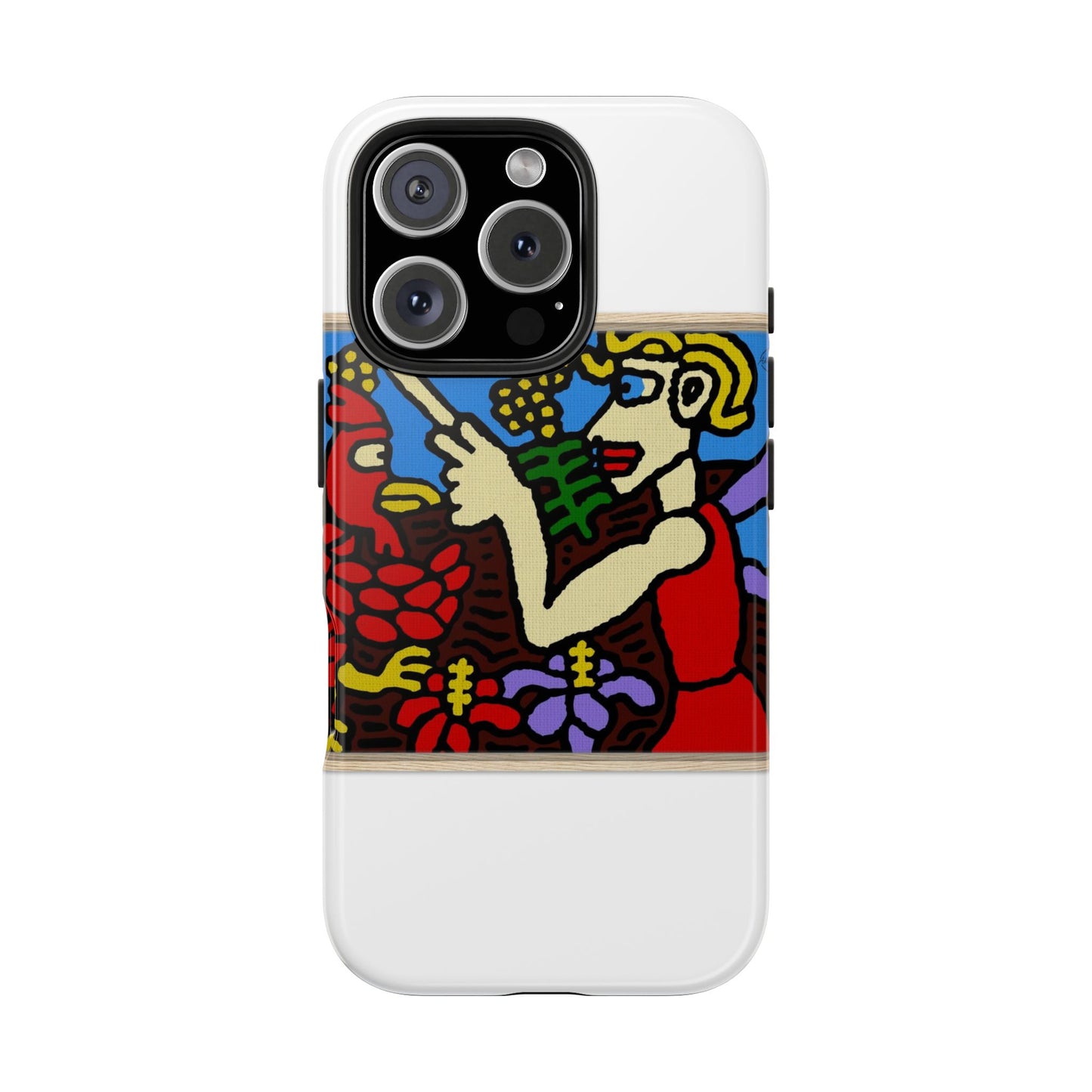 The hen gaining a blessing from a fairy Tough Phone Case