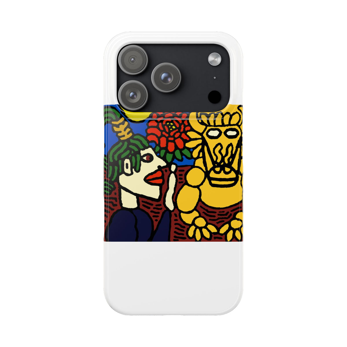 The warrior hailing the mighty golden dragon Slim Phone Case