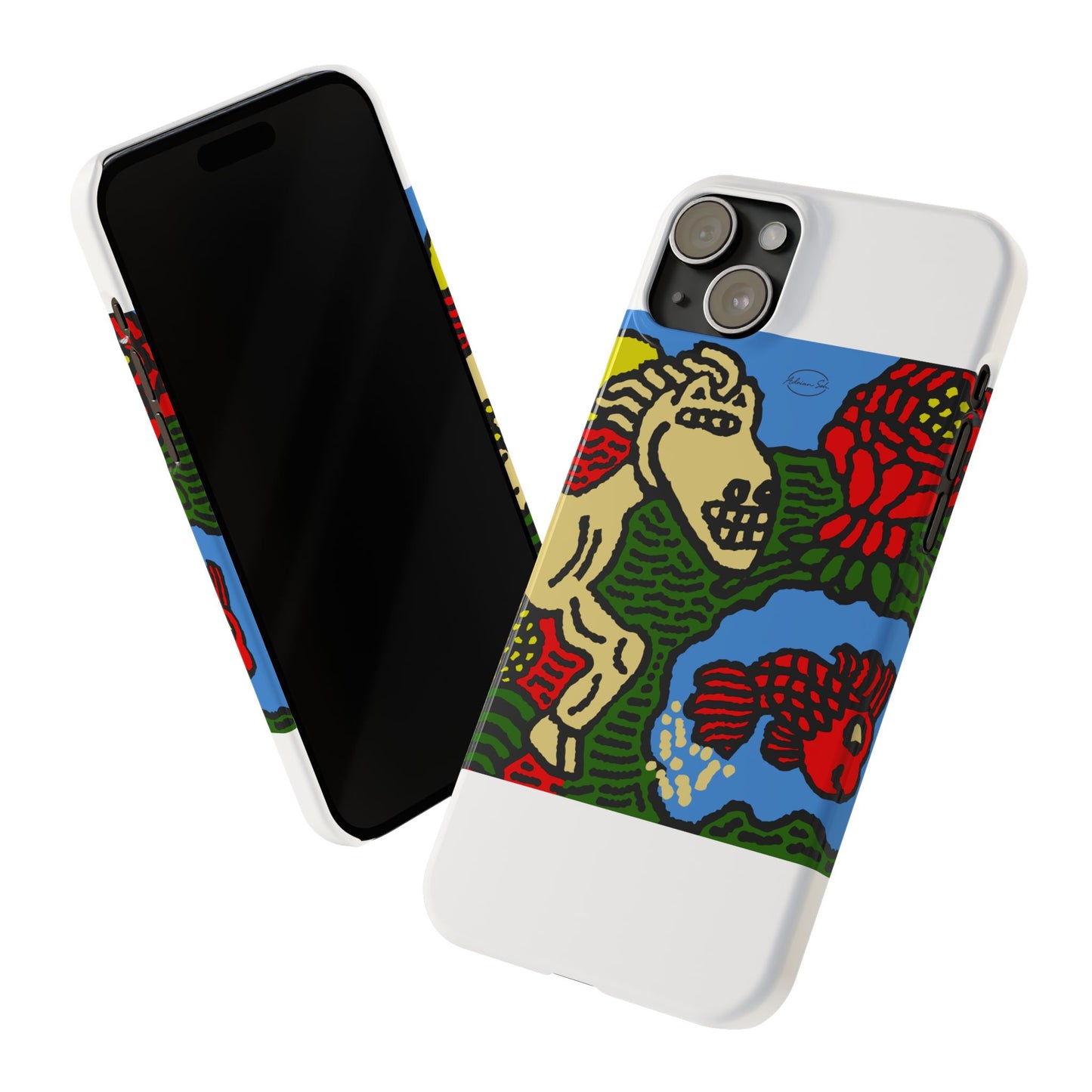 Galloping carefree through life Slim Phone Case