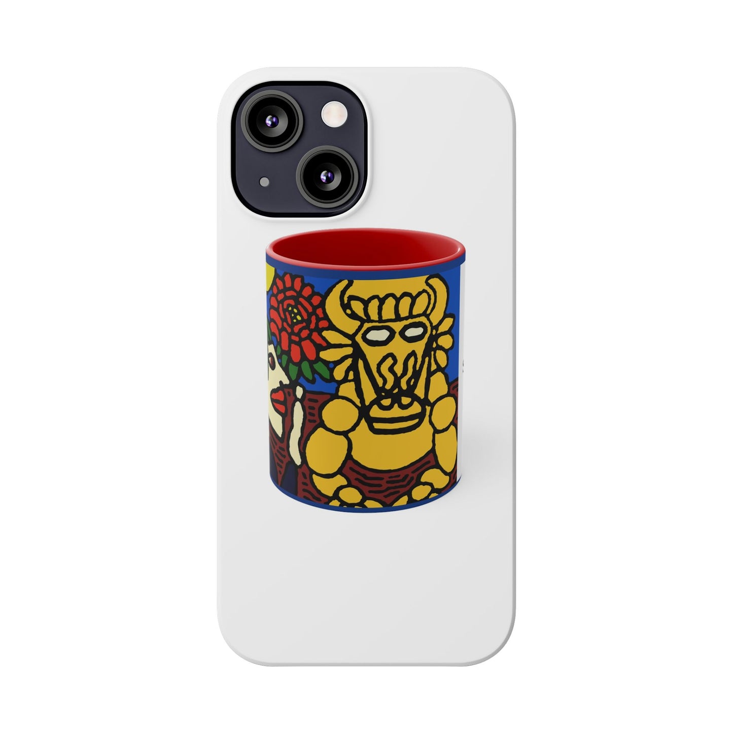 The warrior hailing the mighty golden dragon Slim Phone Case
