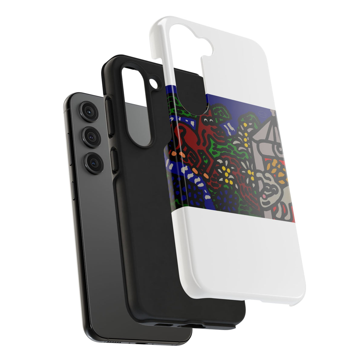 Bunny welcoming a friendly horse on his journey Tough Phone Case