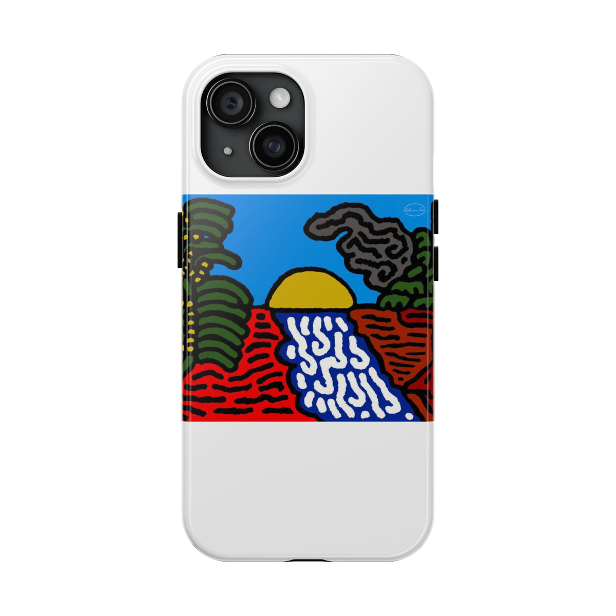 The river that joins the Australian wattle and Lebanese cedar tree in friendship Tough Phone Case