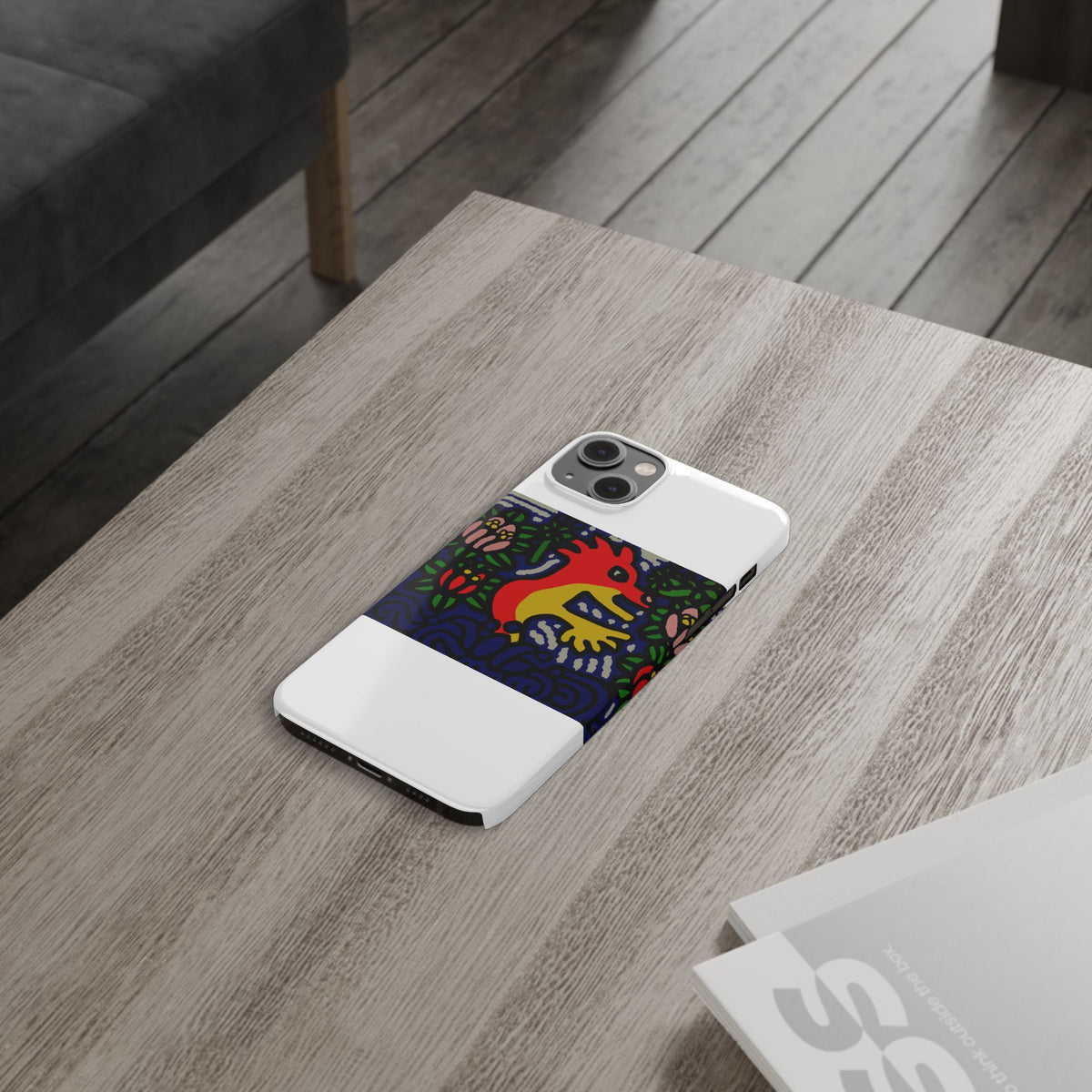 Breaking through the surface of a lotus pond Slim Phone Case
