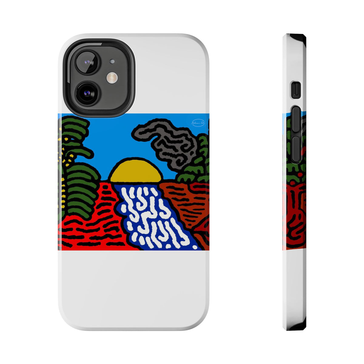 The river that joins the Australian wattle and Lebanese cedar tree in friendship Tough Phone Case