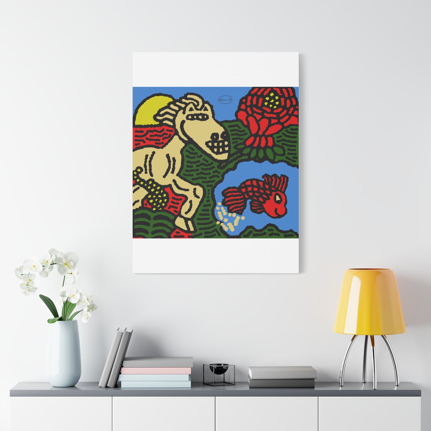 Galloping carefree through life Canvas (Large)