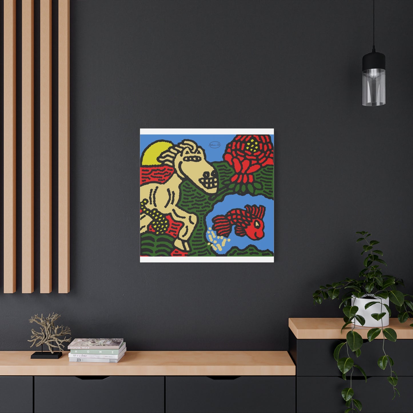 Galloping carefree through life Canvas (Small)