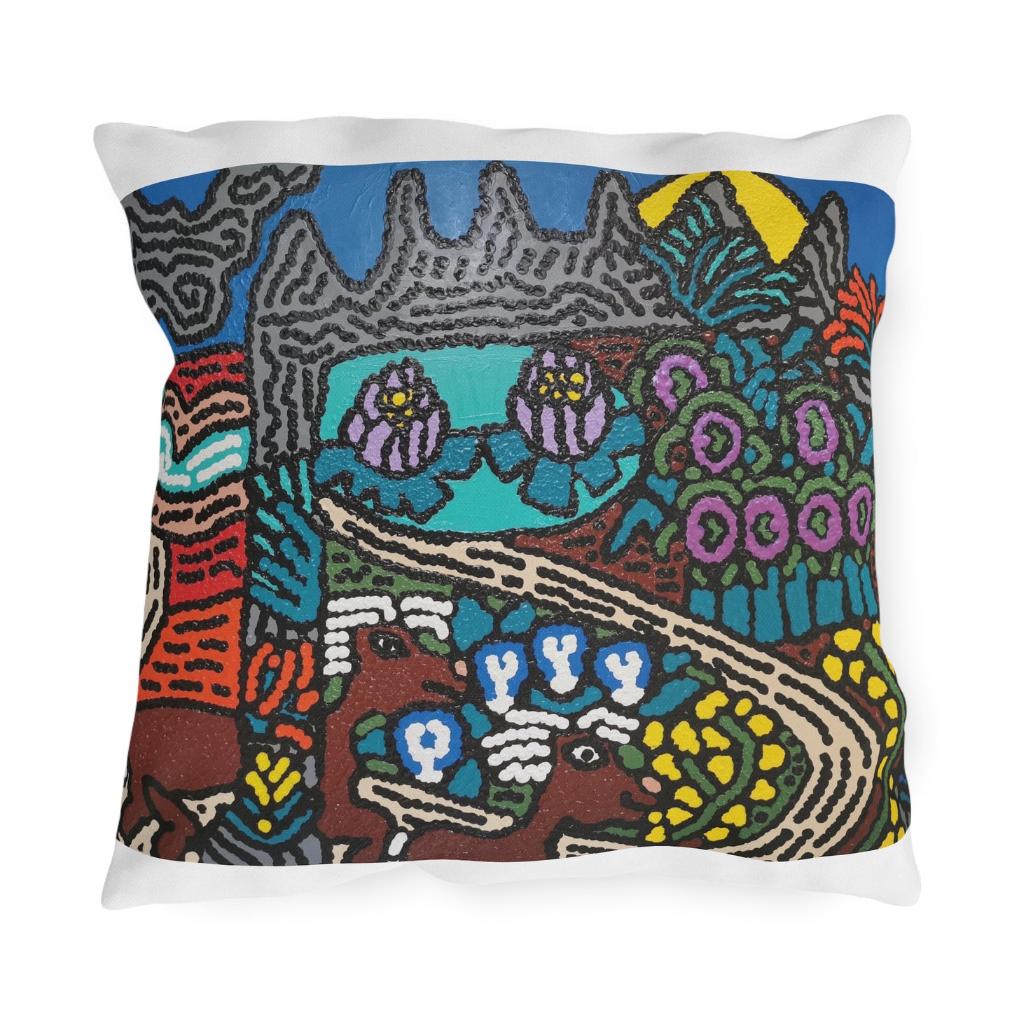 Going to the valley of hope and prosperity — Outdoor Pillow