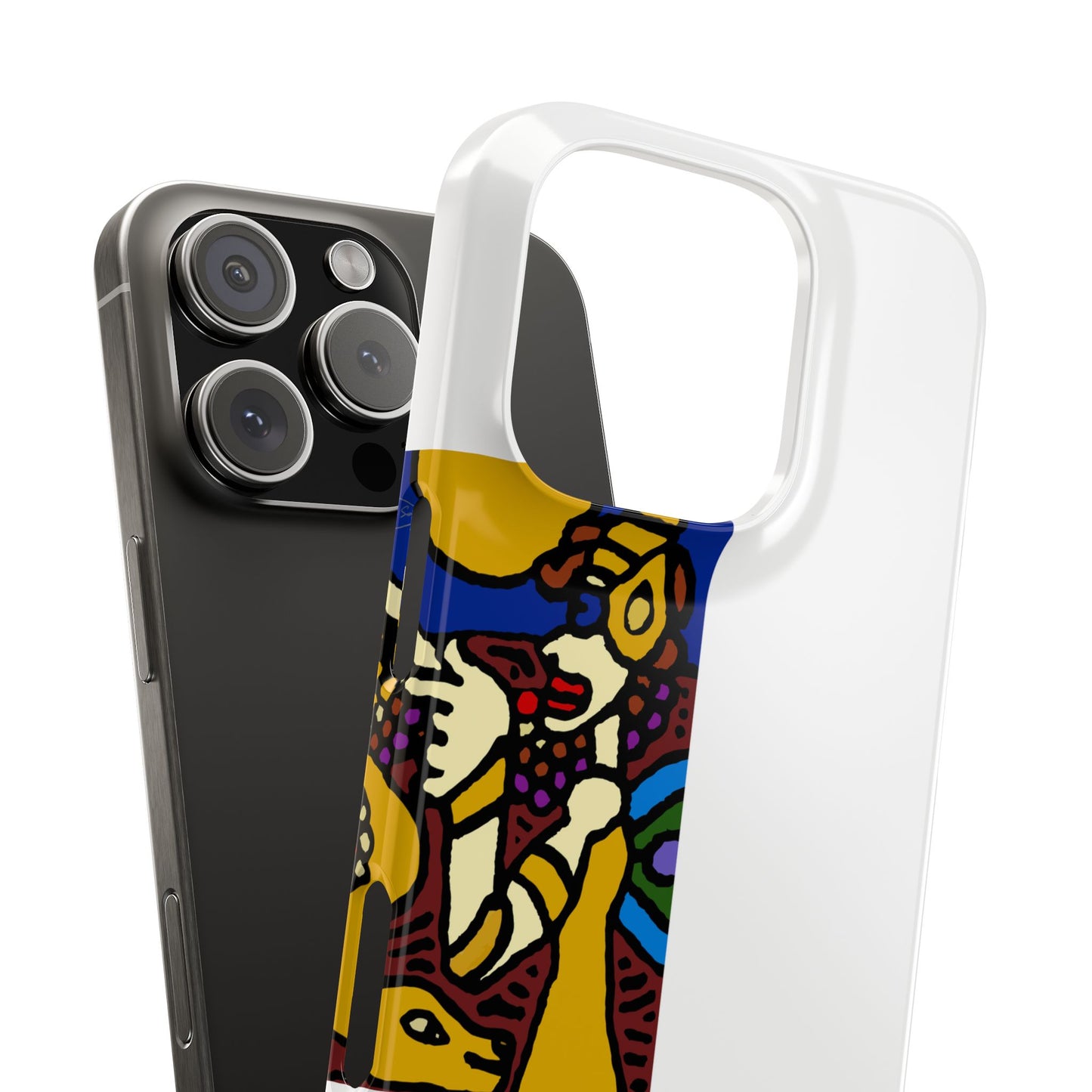 The golden snake being blessed by the fairy Slim Phone Case