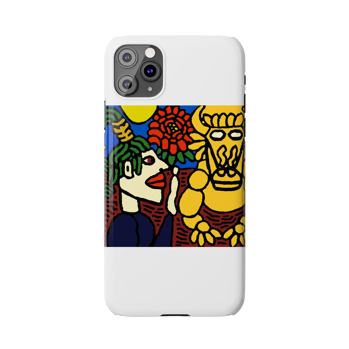 The warrior hailing the mighty golden dragon Slim Phone Case