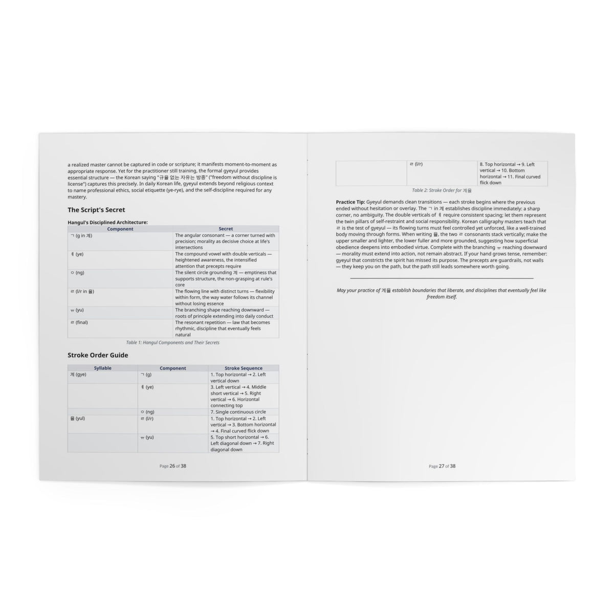 Korean Calligraphy Art Book (Part 2 of 2)
