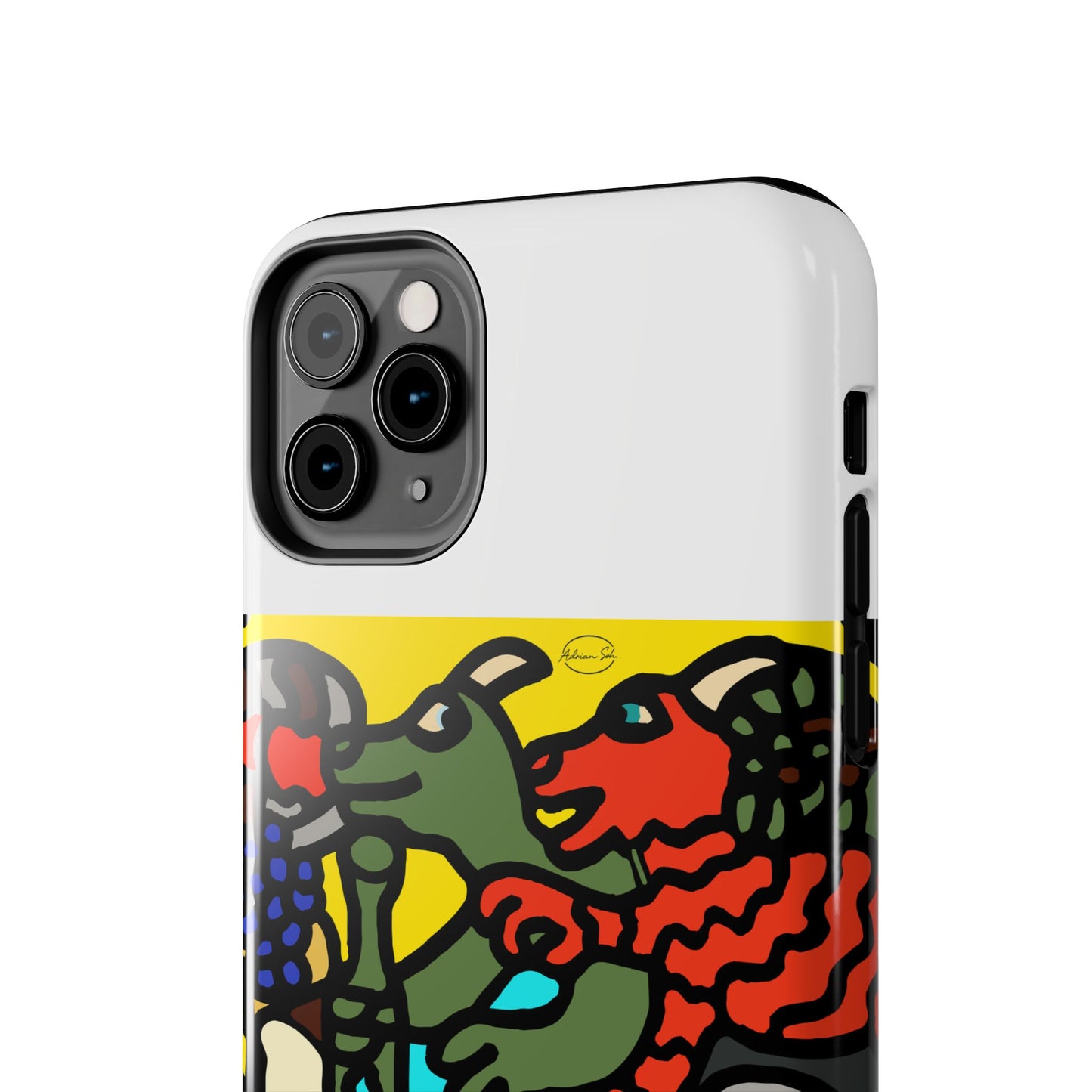 Two dragons enjoying a feast together Tough Phone Case