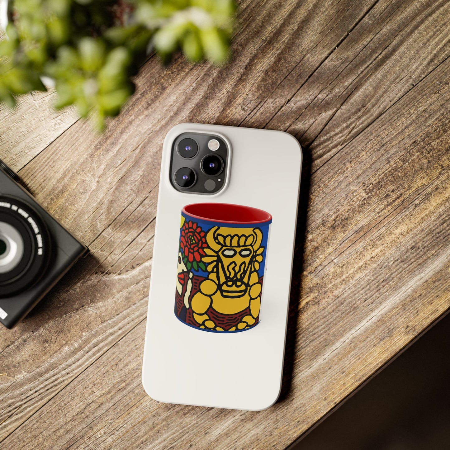 The warrior hailing the mighty golden dragon Slim Phone Case