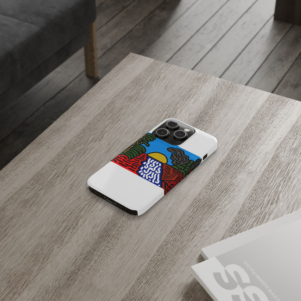 The river that joins the Australian wattle and Lebanese cedar tree in friendship Slim Phone Case