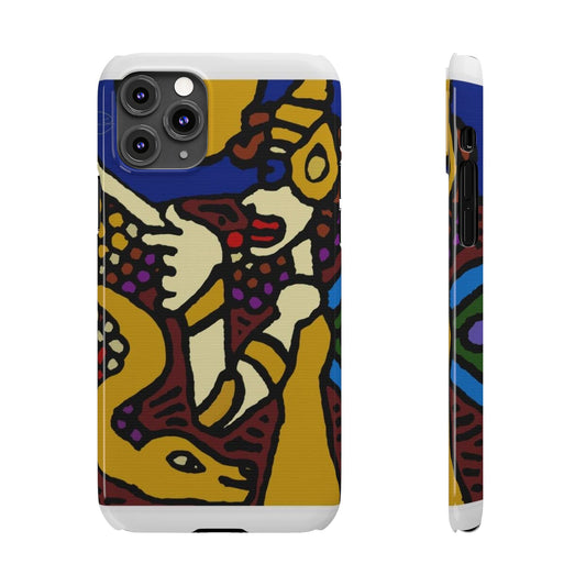 The golden snake being blessed by the fairy Slim Phone Case