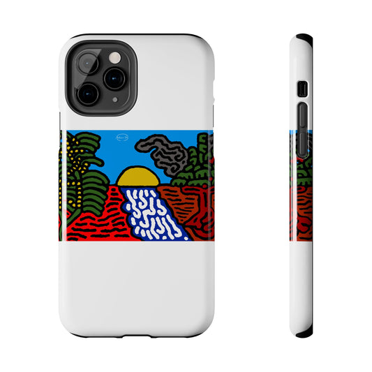 The river that joins the Australian wattle and Lebanese cedar tree in friendship Tough Phone Case