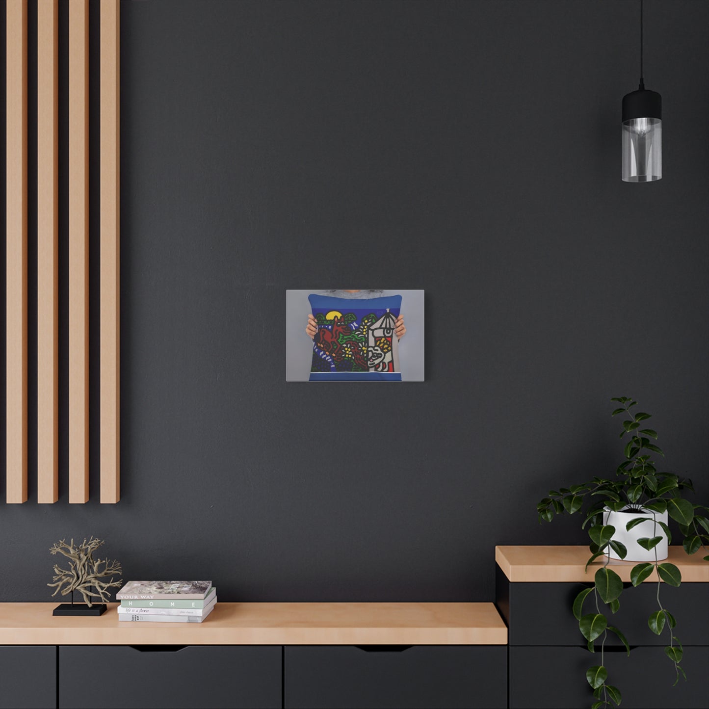 Bunny welcoming a friendly horse on his journey Canvas (Small)