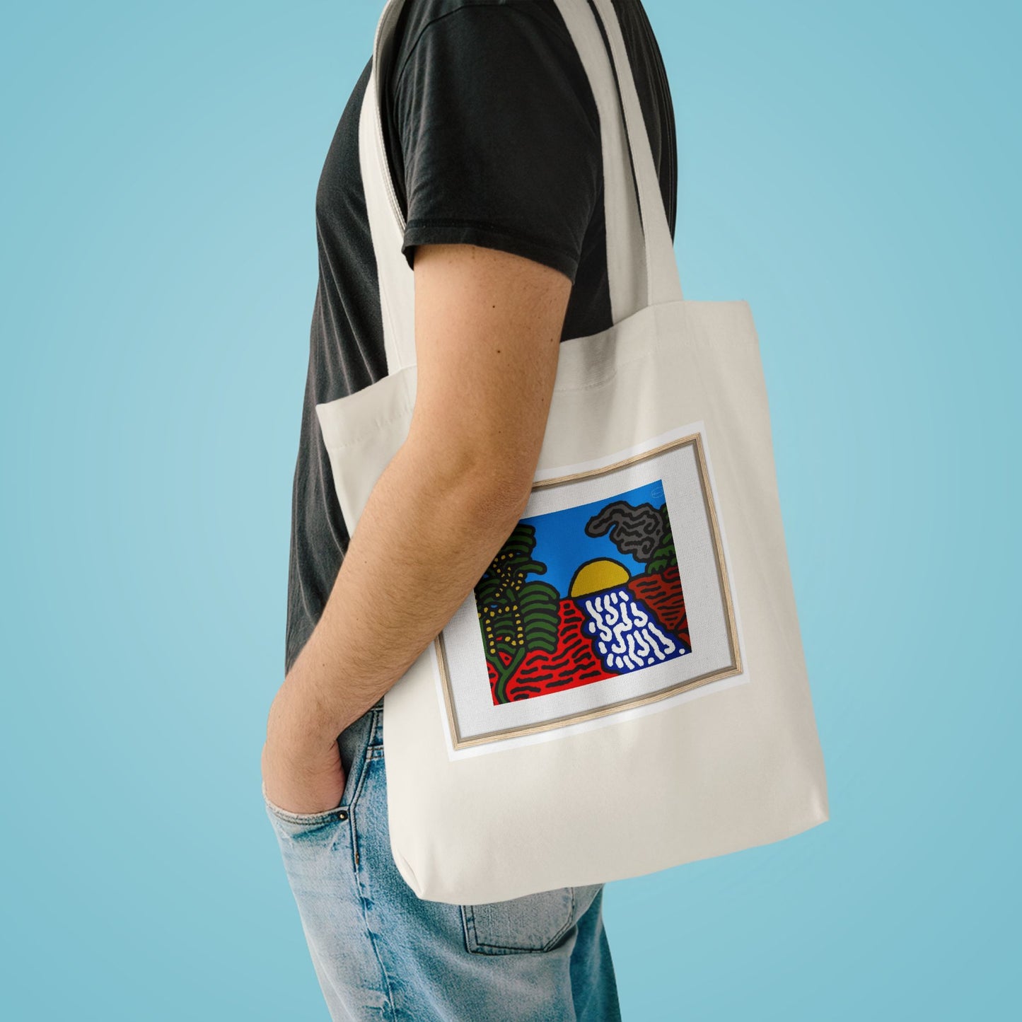 The river that joins the Australian wattle and Lebanese cedar tree in friendship Classic Tote Bag
