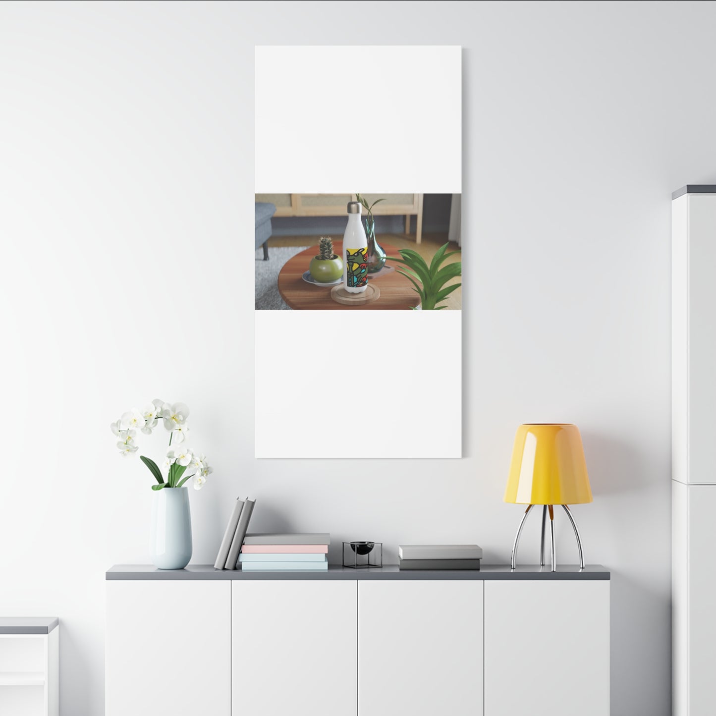 Two dragons enjoying a feast together Canvas (Large)