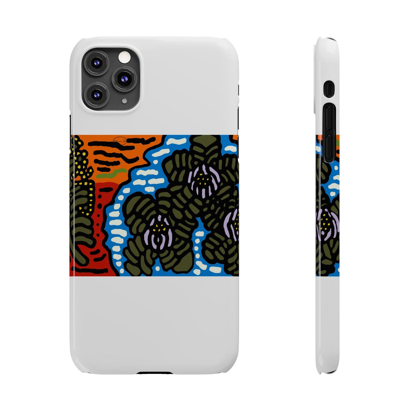 The Sri Lankan water lilies meets the Australian wattle Slim Phone Case