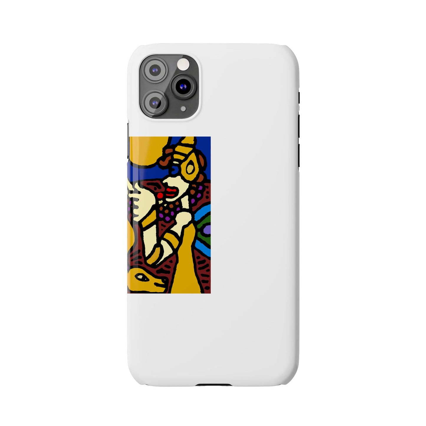 The golden snake being blessed by the fairy Slim Phone Case