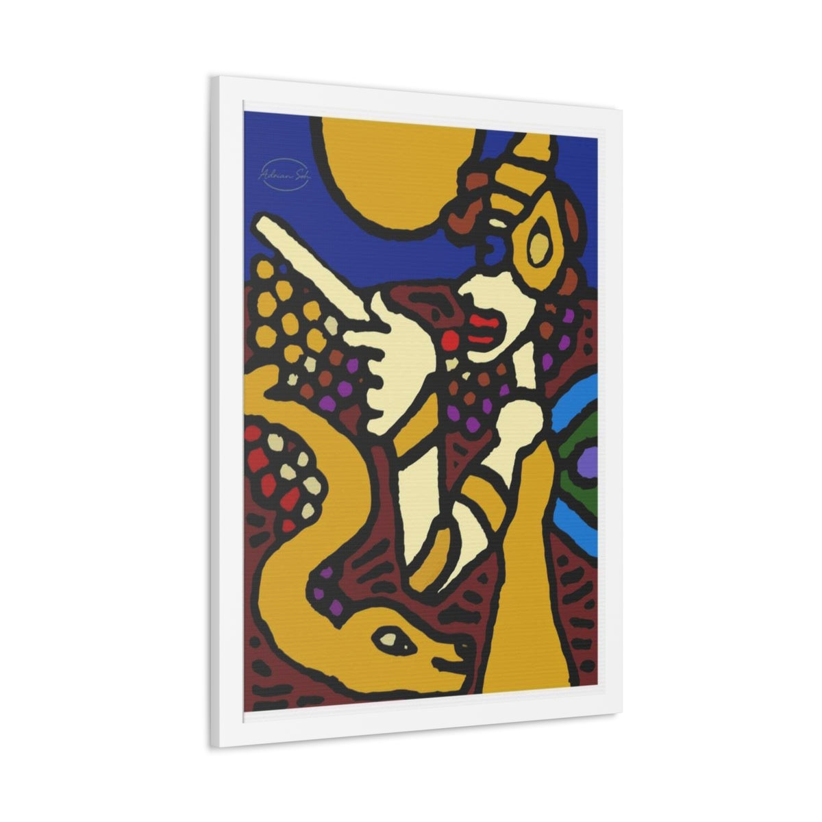 The golden snake being blessed by the fairy Canvas (Large)