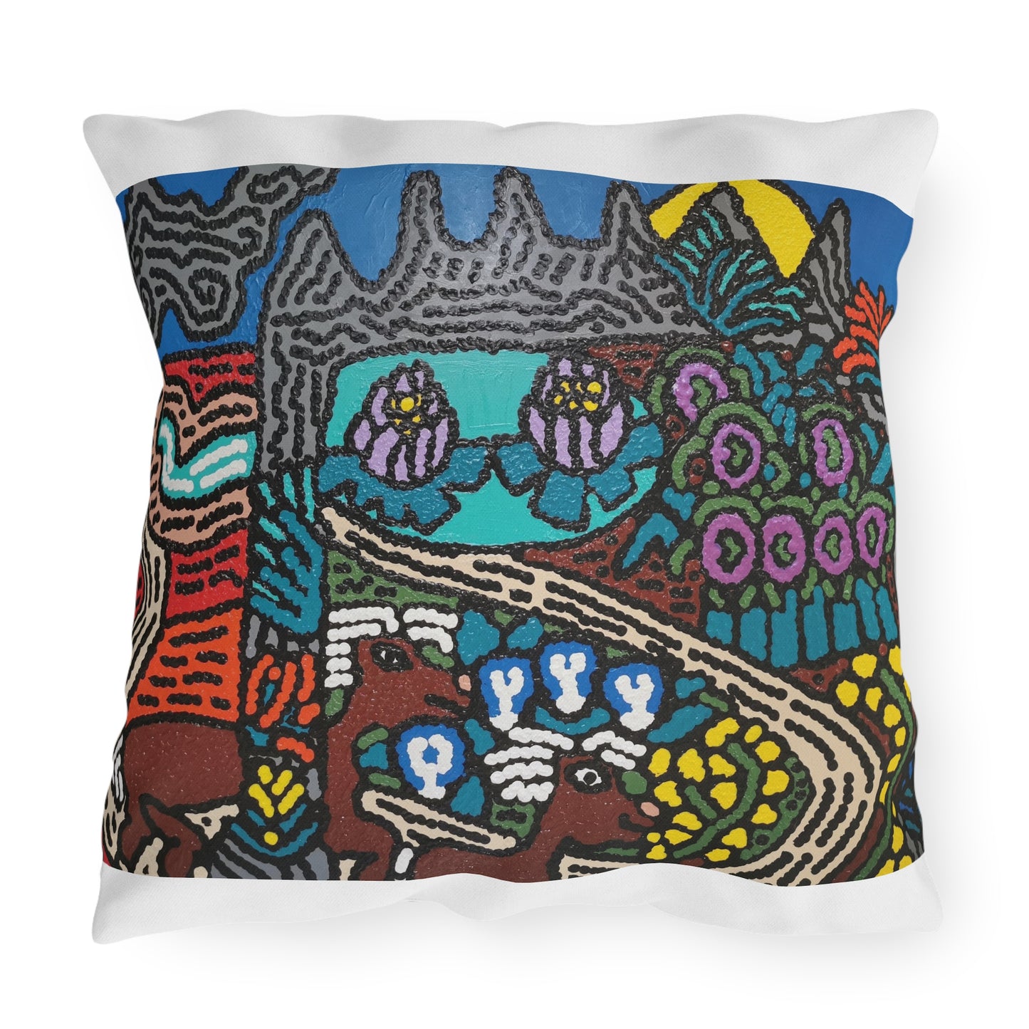 Going to the valley of hope and prosperity — Outdoor Pillow