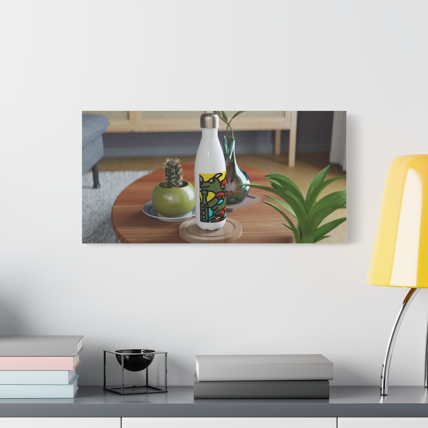 Two dragons enjoying a feast together Canvas (Large)