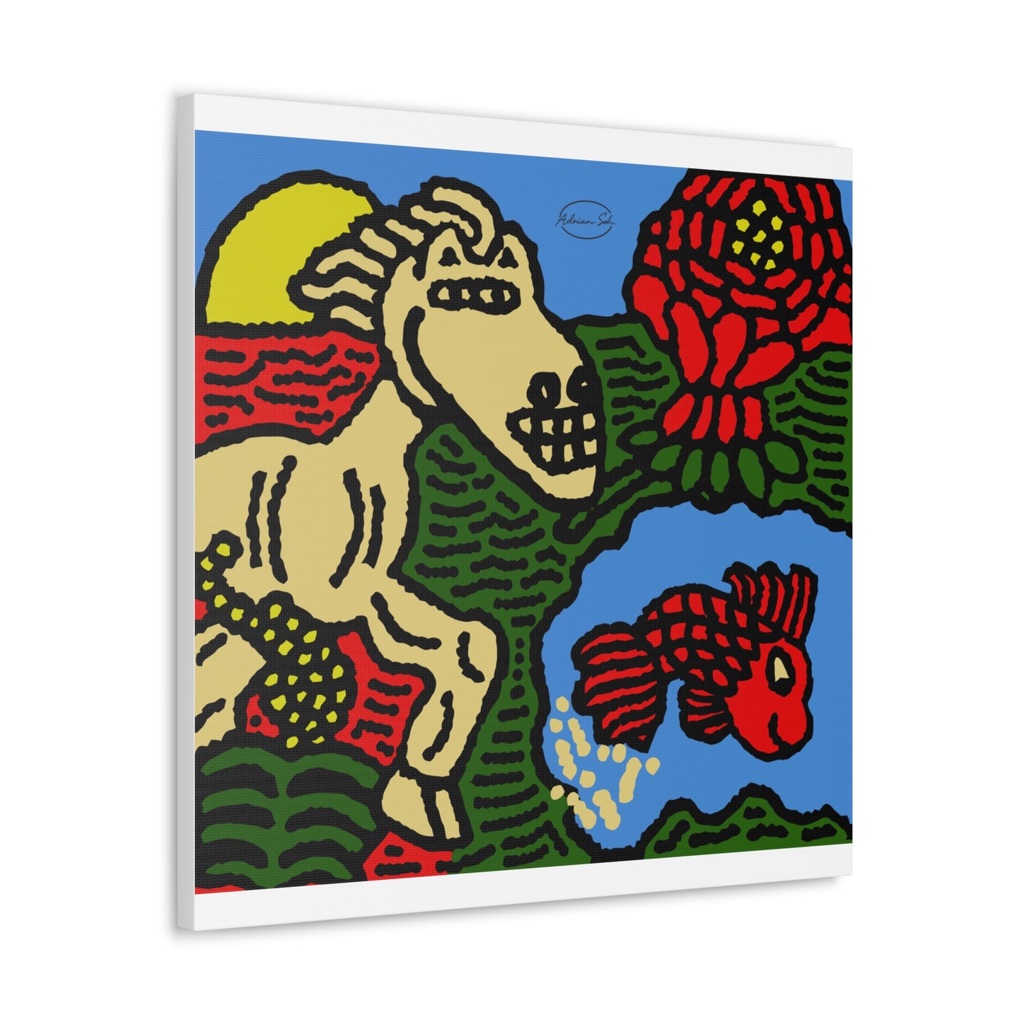 Galloping carefree through life Canvas (Small)
