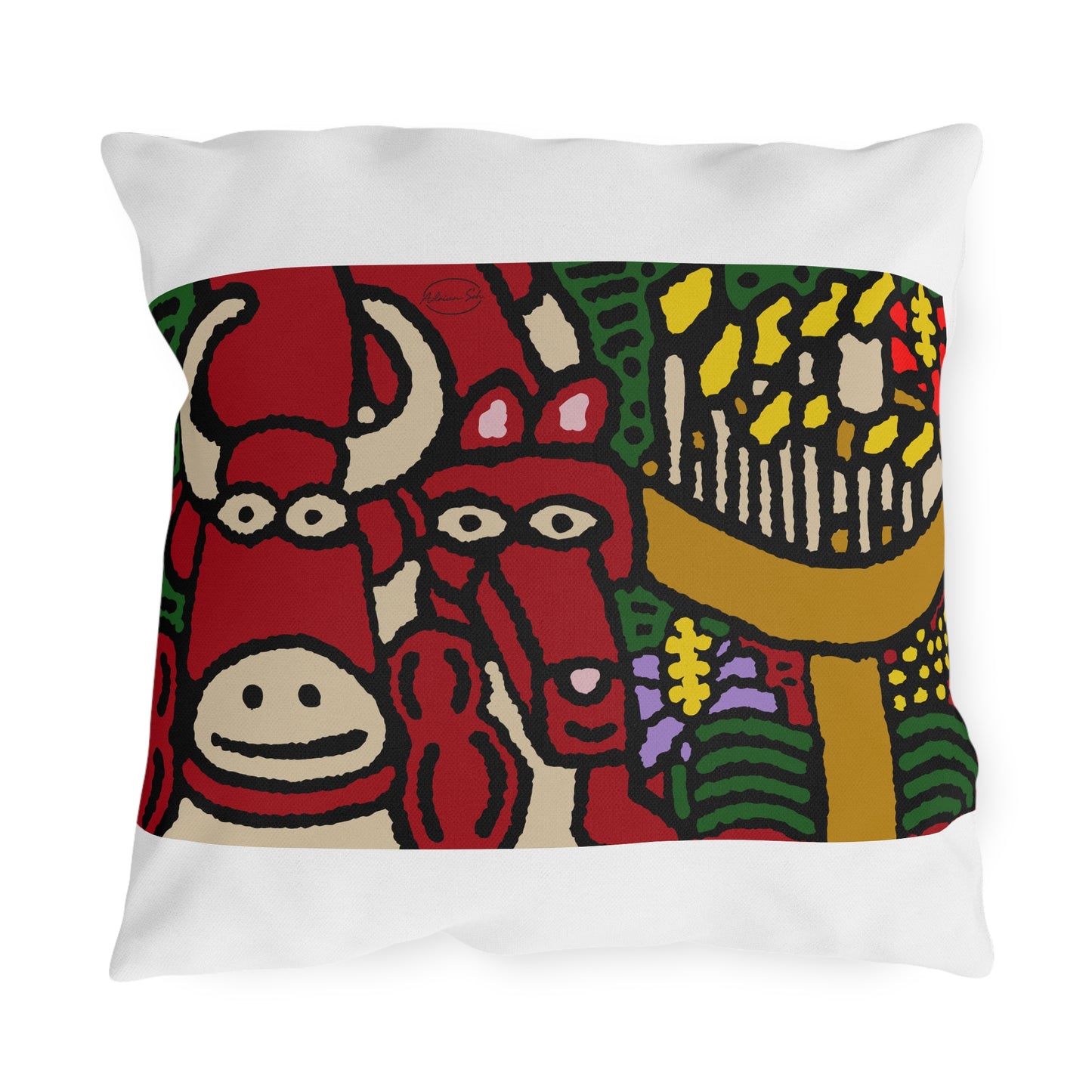 Going blessed by light together — Outdoor Pillow