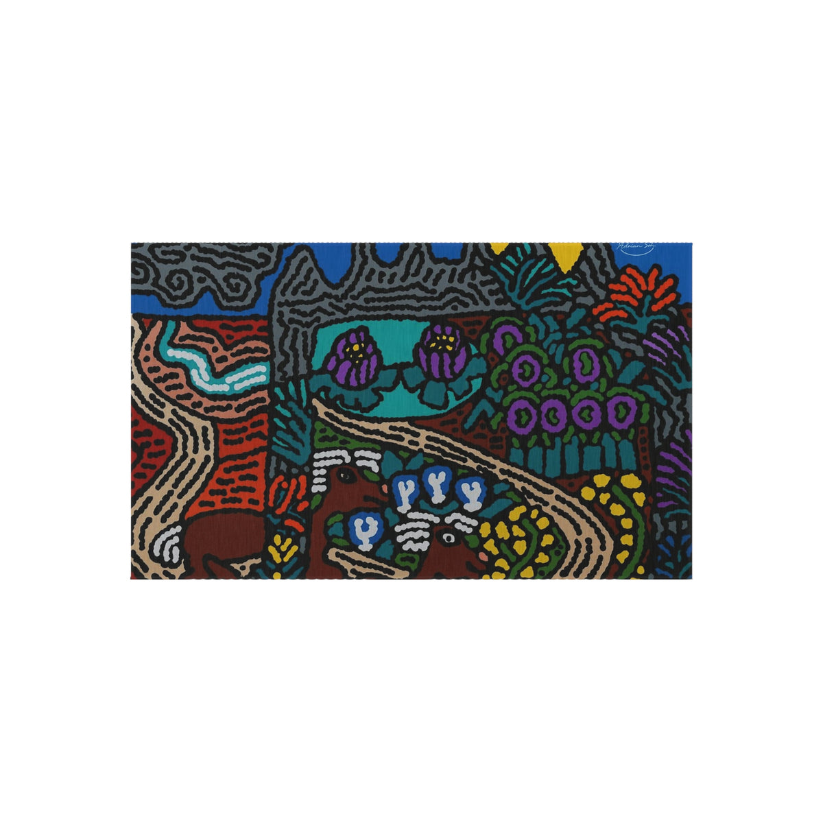 Road to a Sanctuary and Oasis — Outdoor Rug