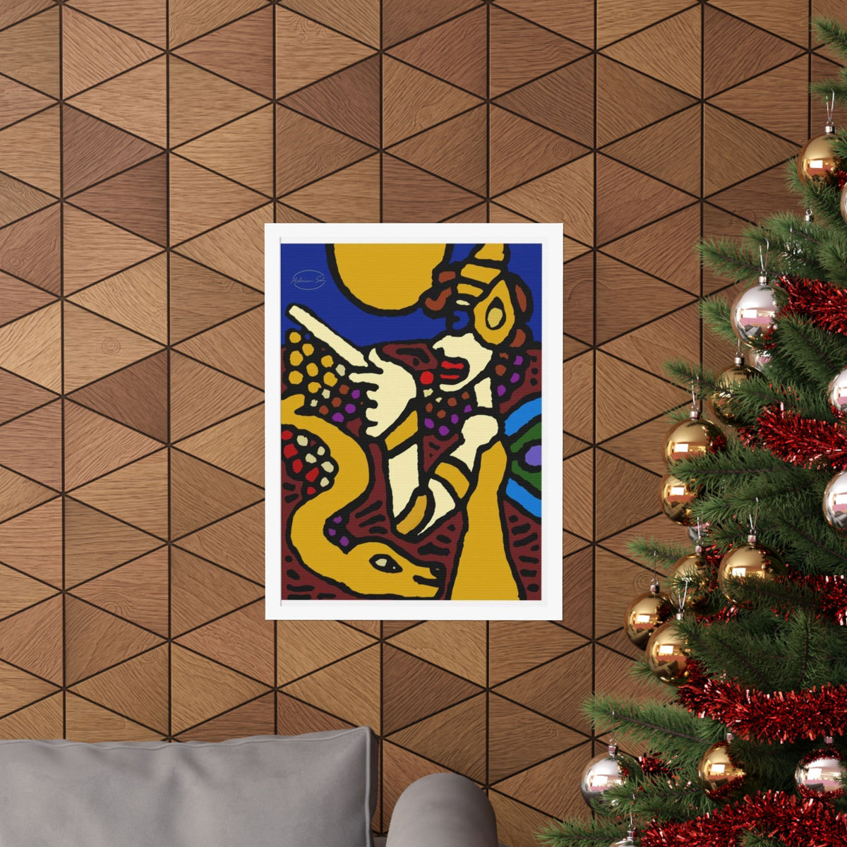 The golden snake being blessed by the fairy Matte Poster Vertical (Large)