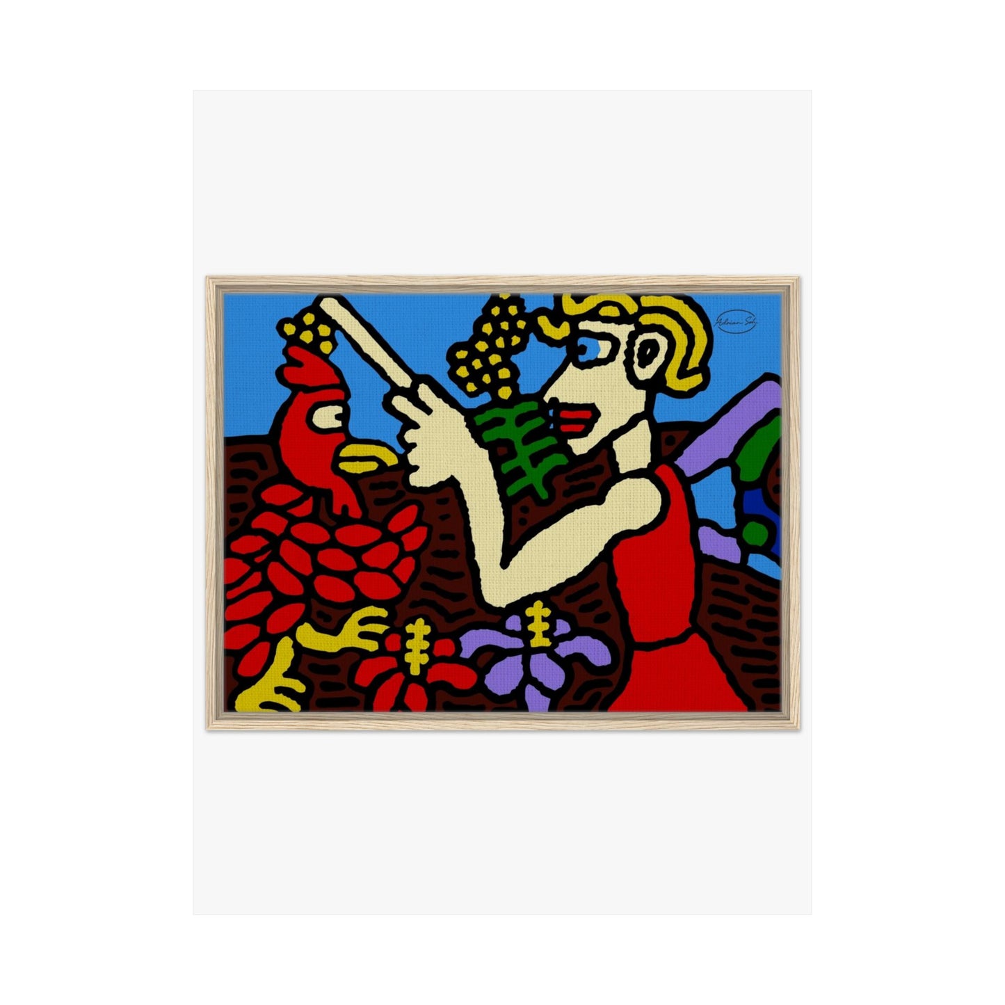 The hen gaining a blessing from a fairy Matte Poster Vertical (Small)