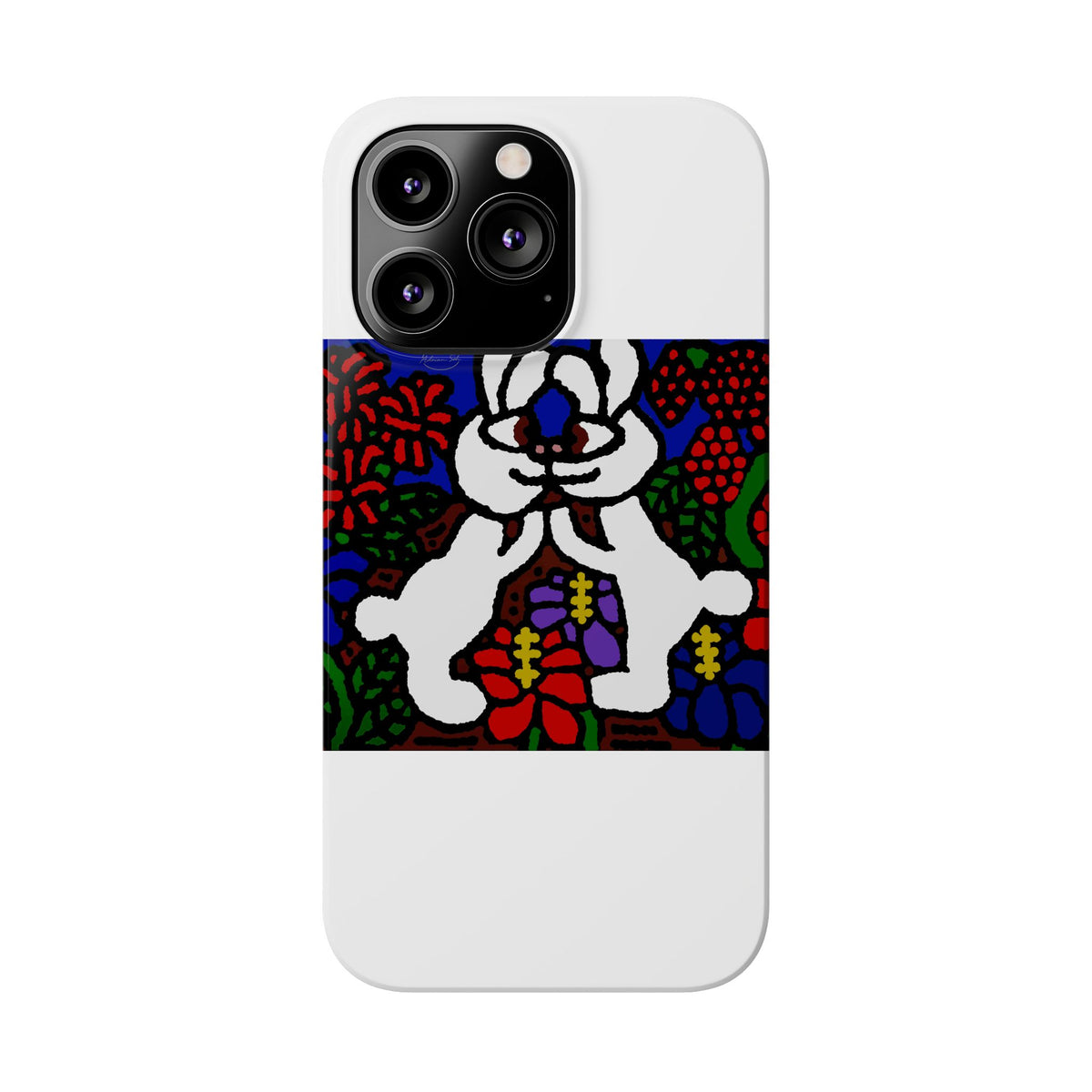 Bunnies in love Slim Phone Case