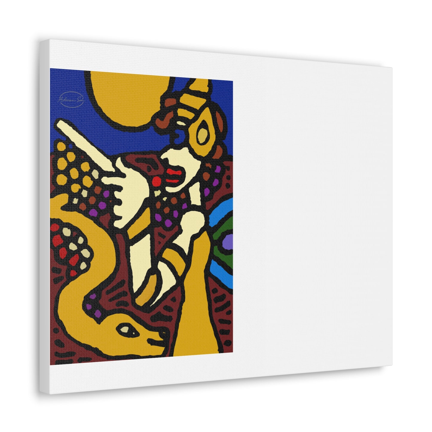 The golden snake being blessed by the fairy Canvas (Large)