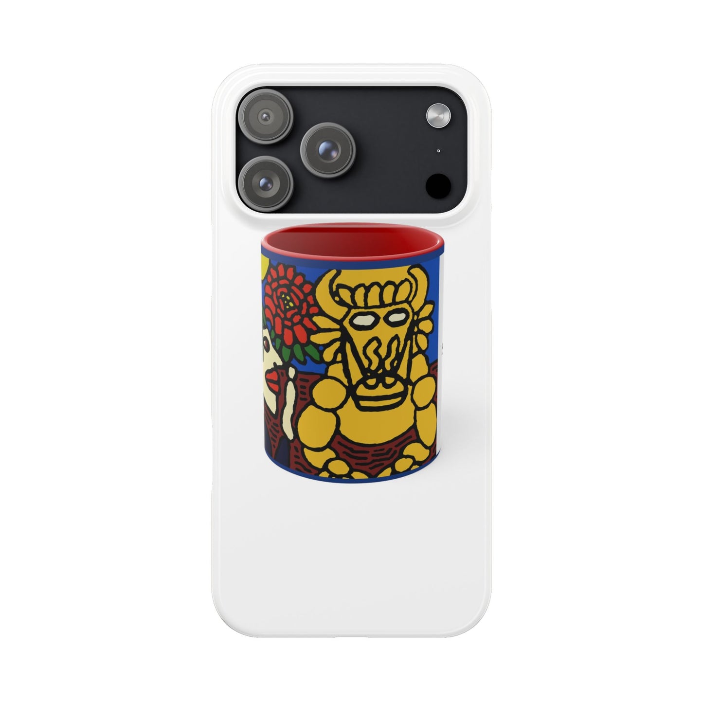 The warrior hailing the mighty golden dragon Slim Phone Case