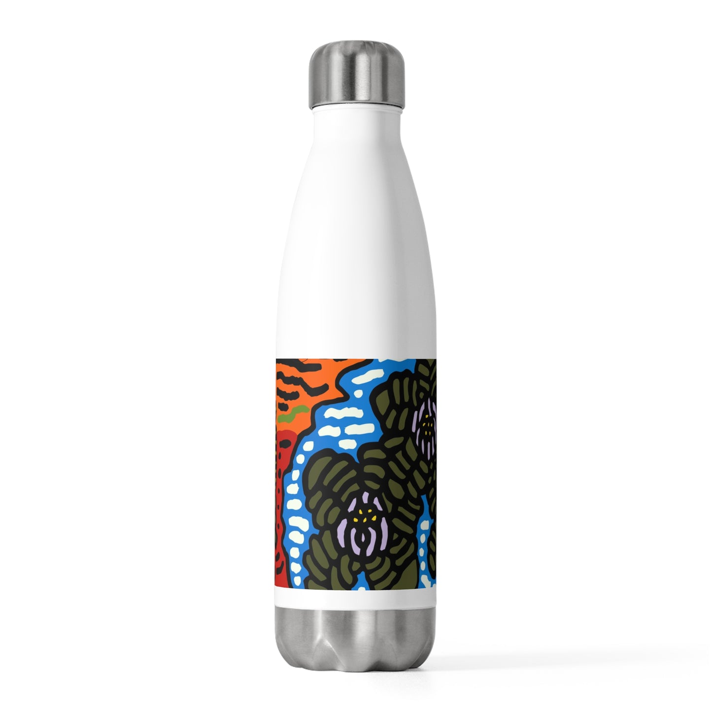 The Sri Lankan water lilies meets the Australian wattle Stainless Steel Water Bottle