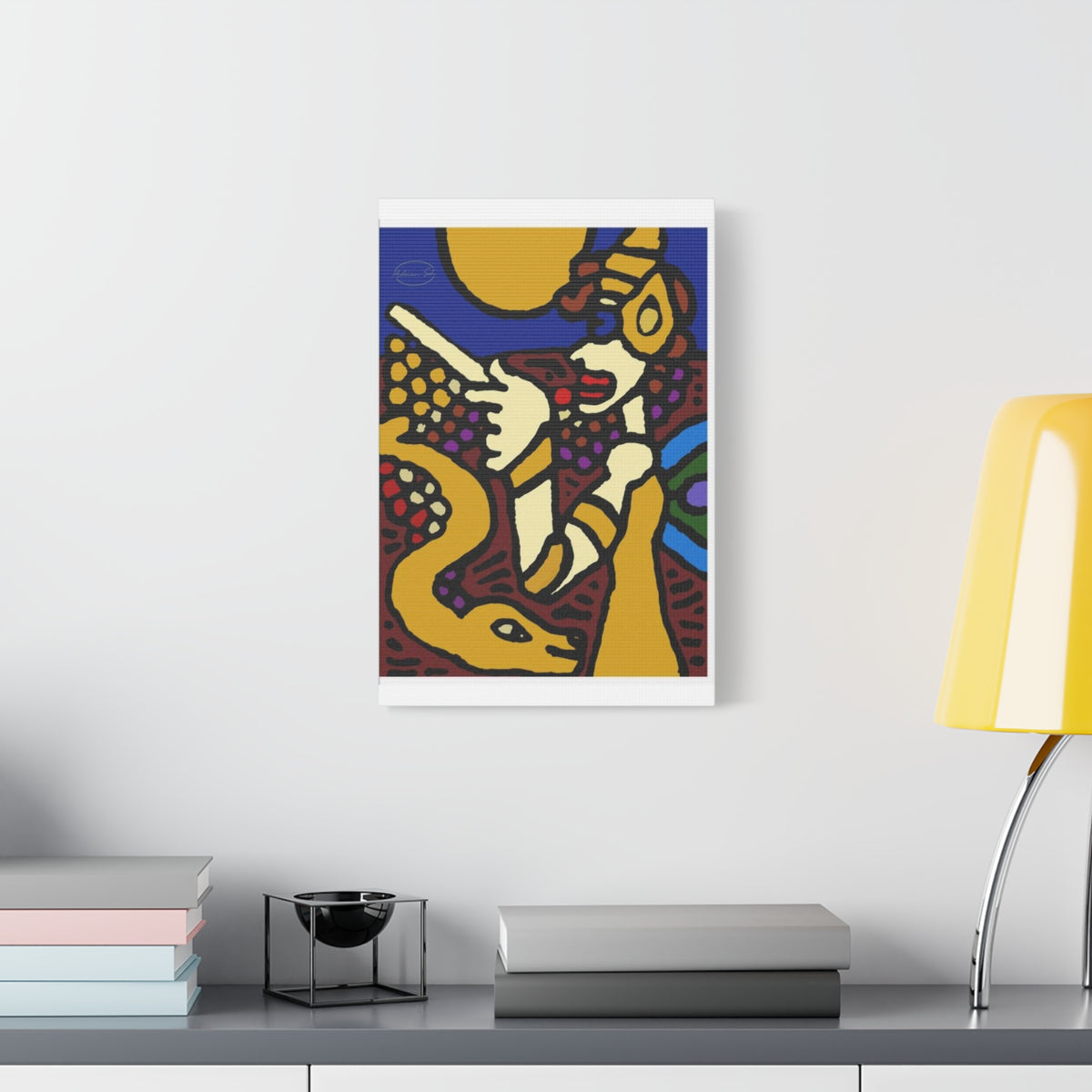 The golden snake being blessed by the fairy Canvas (Small)