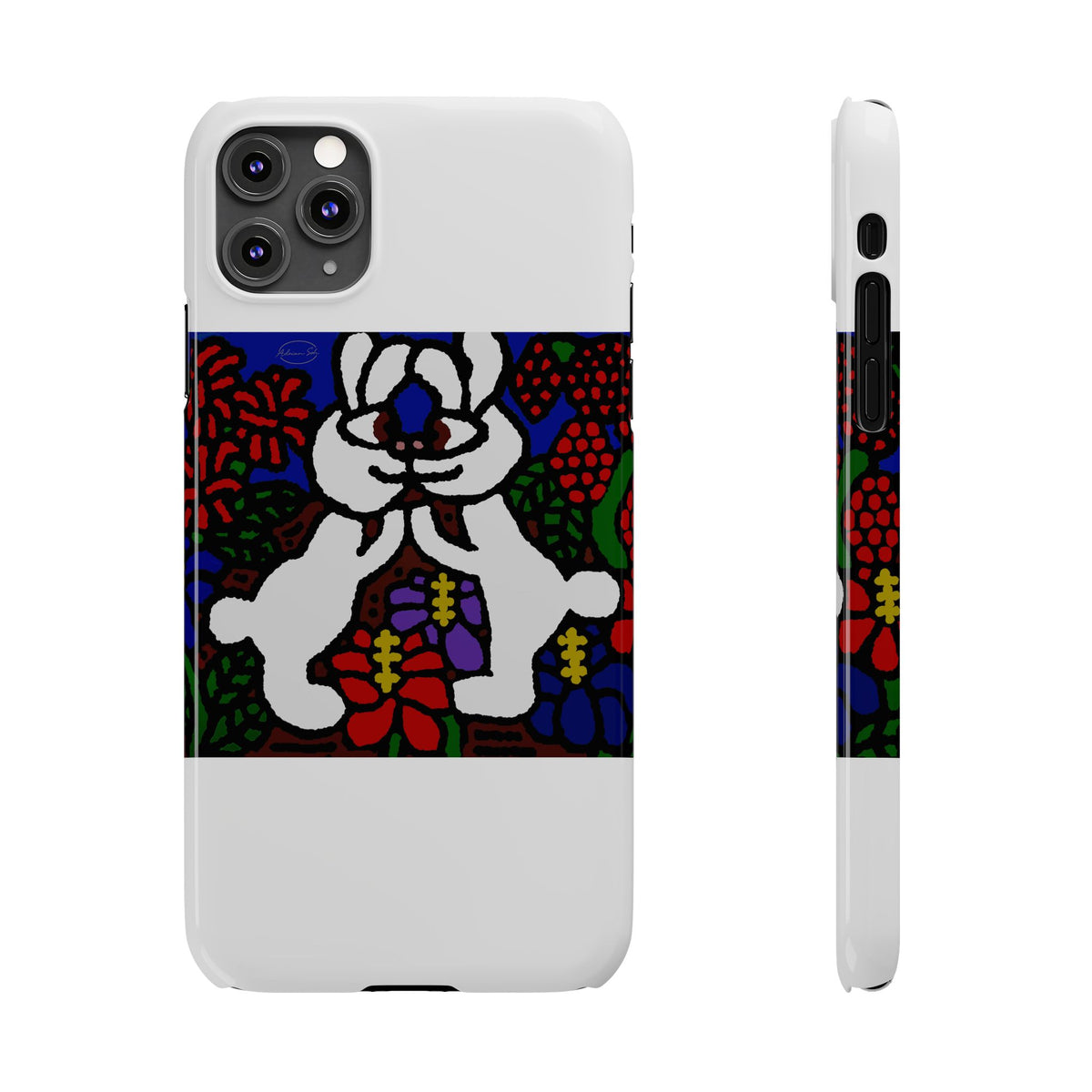 Bunnies in love Slim Phone Case