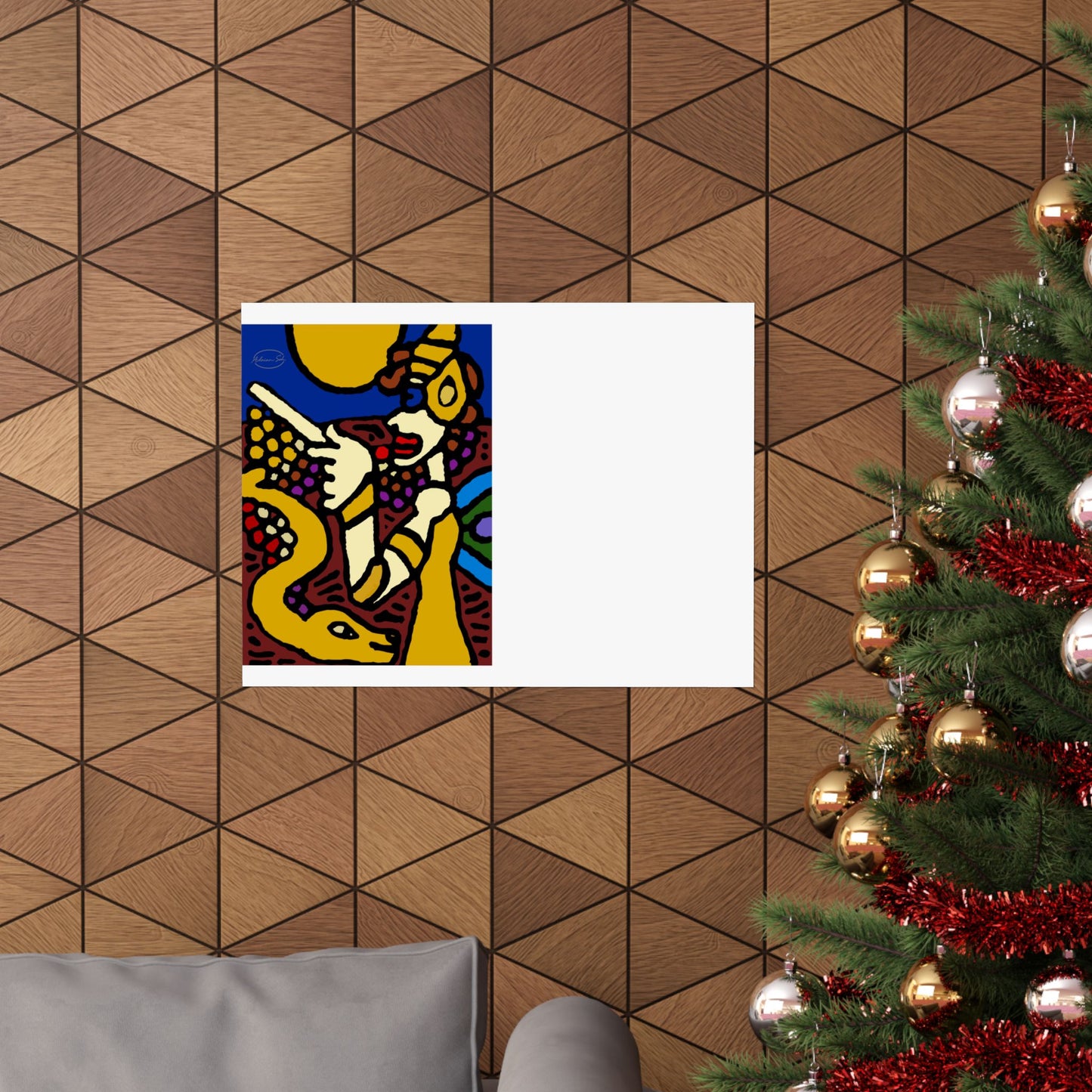 The golden snake being blessed by the fairy Matte Poster Horizontal (Large)