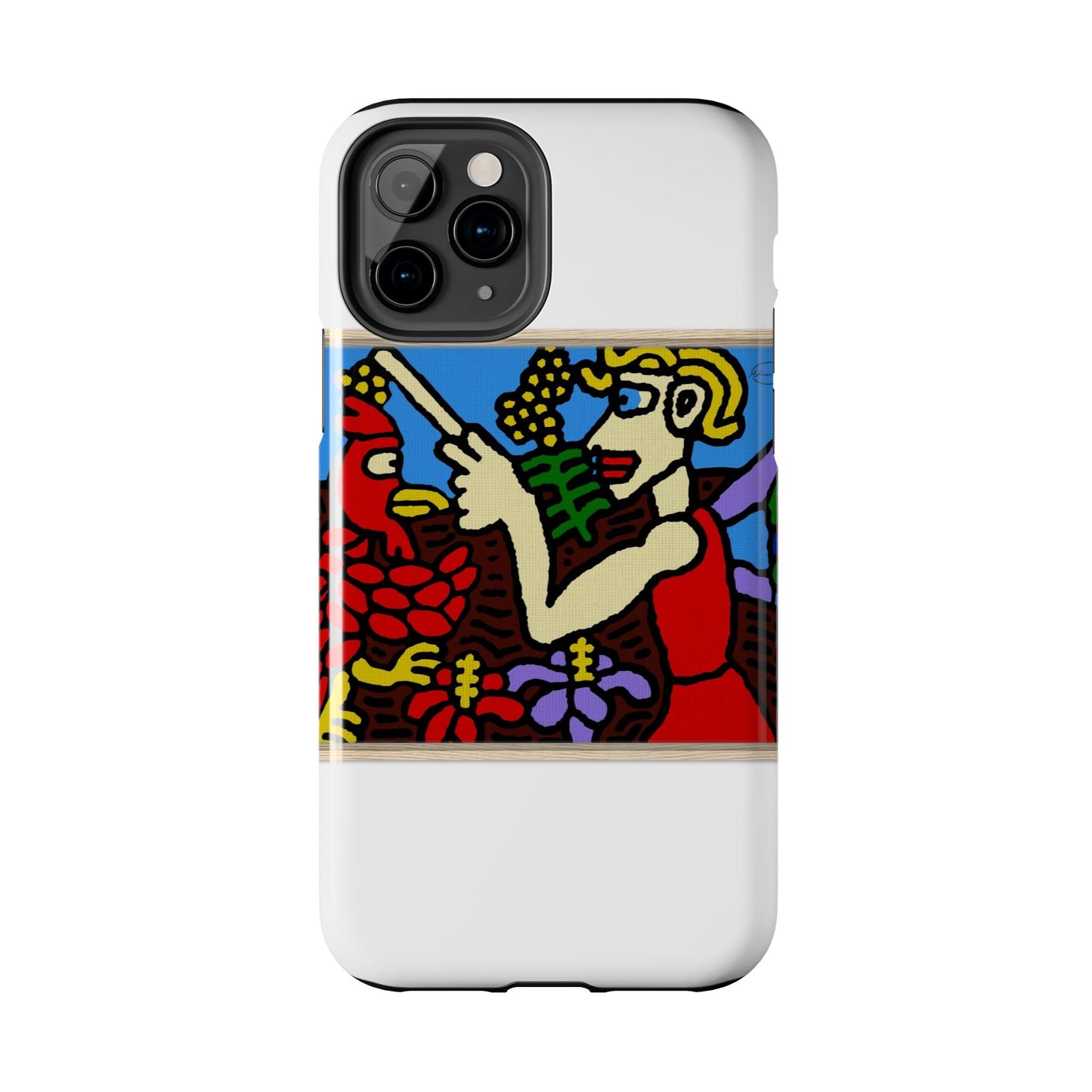 The hen gaining a blessing from a fairy Tough Phone Case
