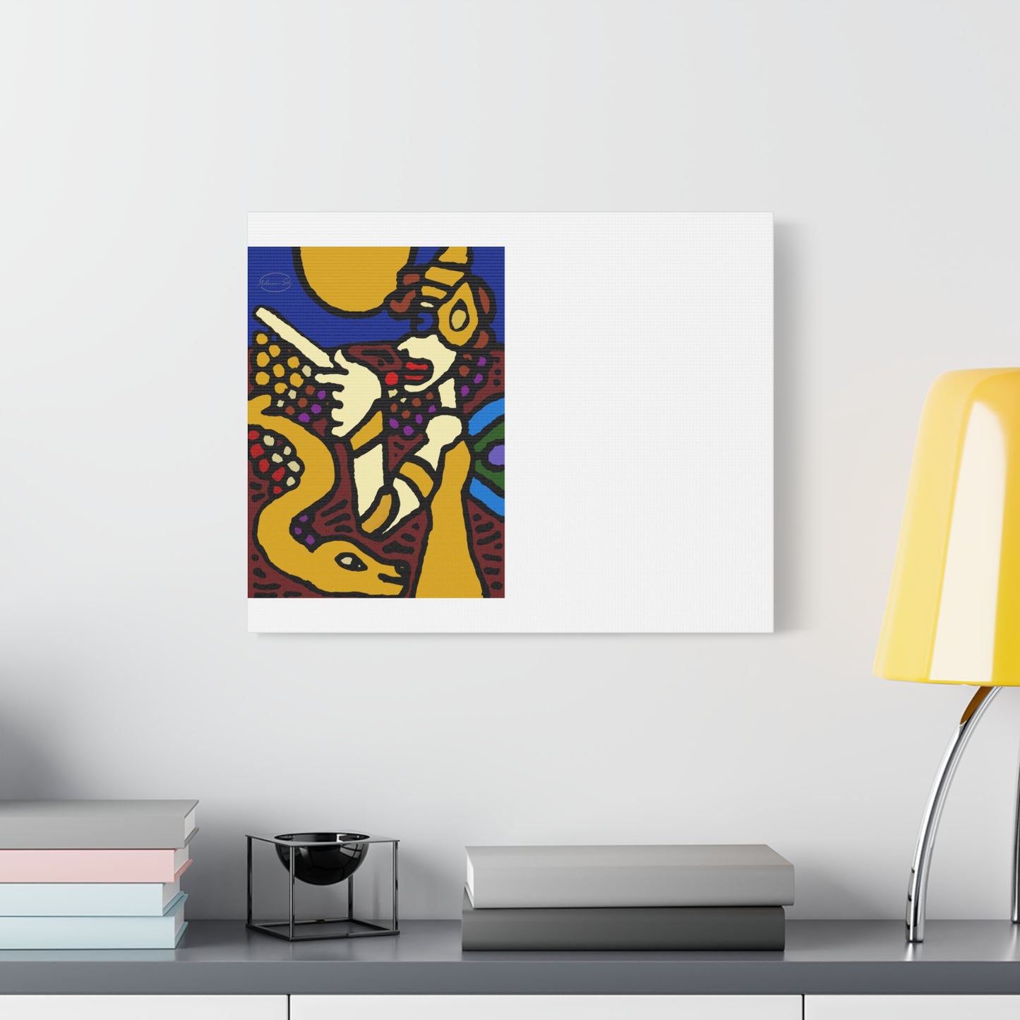 The golden snake being blessed by the fairy Canvas (Large)