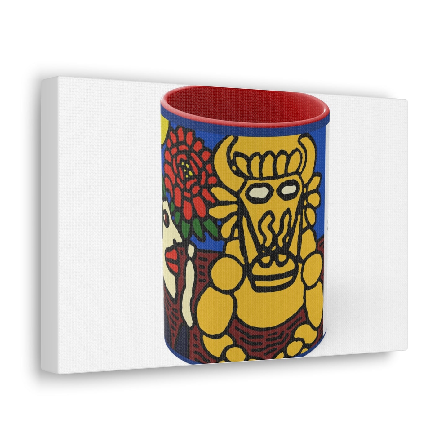The warrior hailing the mighty golden dragon Canvas (Small)
