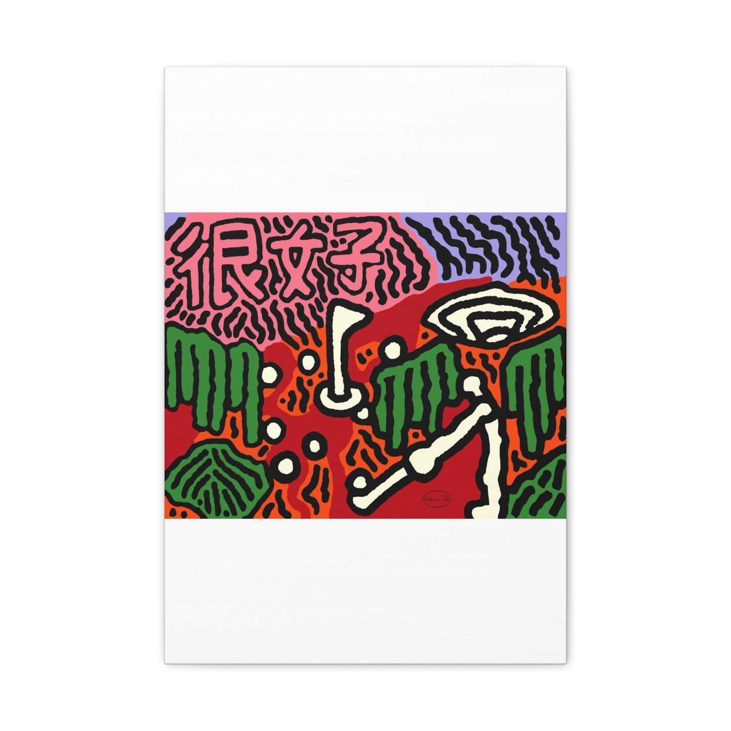 Hitting holes in one throughout life Canvas (Large)