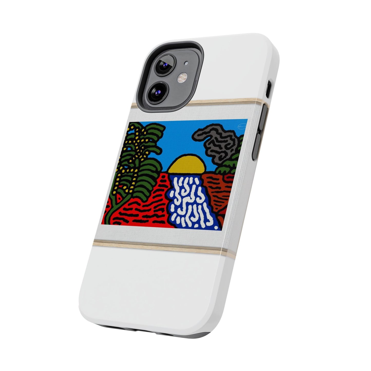 The river that joins the Australian wattle and Lebanese cedar tree in friendship Tough Phone Case